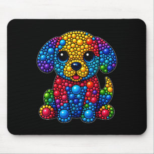 Tapis De Souris Drôle Chien Amoureux des animaux Pois Jour Jour Jo