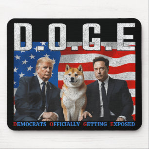 Tapis De Souris Drôle D.o.g.e Démocrates Doge Officiellement Se Dé