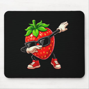 Tapis De Souris Drôle Dabbing Strawberry Été Amateur De Fruits Hom