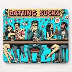 Tapis De Souris Drôle "Dating Sucks" Style BD