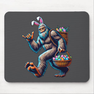 Tapis De Souris Drôle de Bigfoot Lapin de Pâques - Sasquatch avec