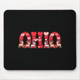Tapis De Souris Drôle de cerf de l'Ohio Fête du Midwest O-h-i-o à