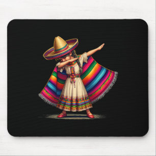 Tapis De Souris Drôle de Dabbing Poncho Mexicain Sombrero Cinco De