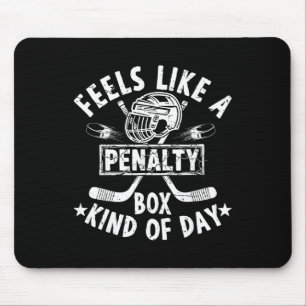 Tapis De Souris Drôle de hockey, on dirait une journée en cage de 