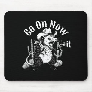Tapis De Souris Drôle de opossum western part allez git cowboy pos