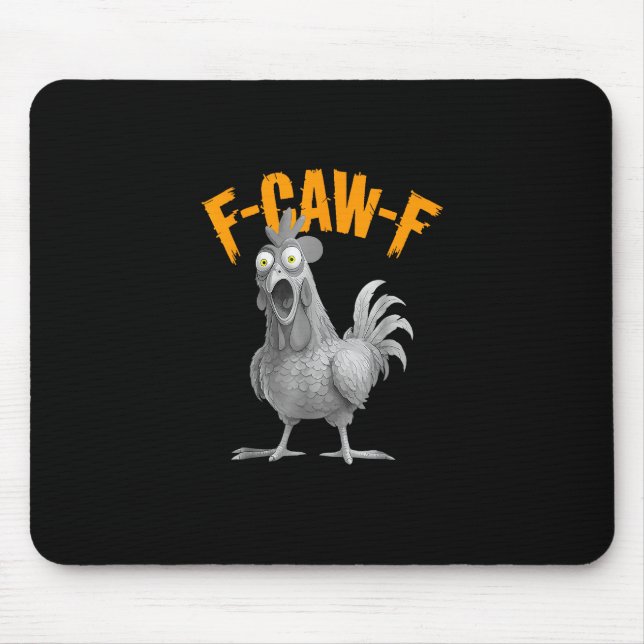 Tapis De Souris Drôle de poulet F-Caw-F F-Caw-F poulet Rétro Class (Devant)