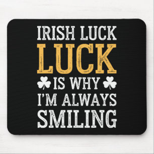 Tapis De Souris Drôle de Saint-Patrick Fierté irlandaise Trèfle Ch