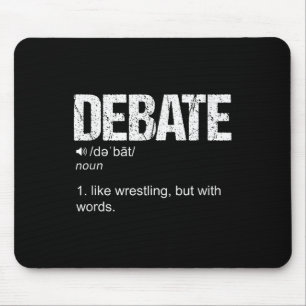 Tapis De Souris Drôle Débat Équipe Discussion Discours Guerre De P