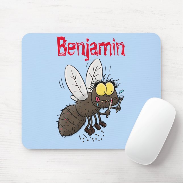 Tapis De Souris Drôle dessin animé d'insecte de la mouche à cheval (Avec souris)