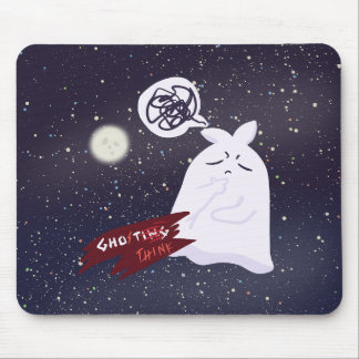 Tapis De Souris Drôle d'humour d'Halloween surpensant Fantôme