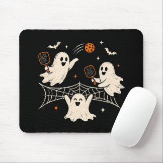 Tapis De Souris Drôle Fantôme Épouvantable Pickleball Halloween