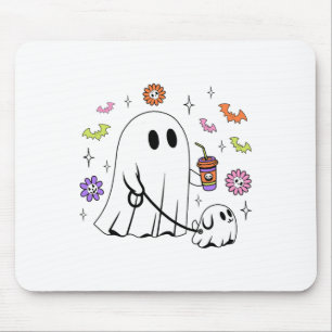 Tapis De Souris Drôle Fantôme Marche Chien Éffrayant Fantôme Hallo