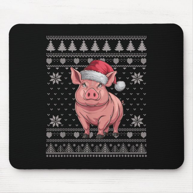 Tapis De Souris Drôle G laide pull Noël Père Noël Xmas Pjs (Devant)