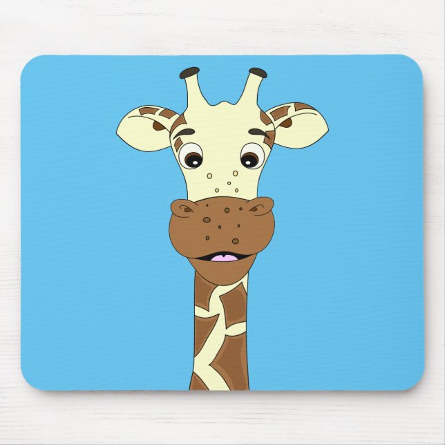 Tapis De Souris Drôle girafe dessin animé enfants (Devant)