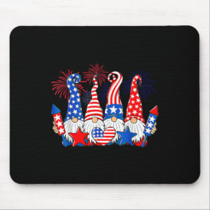 Tapis De Souris Drôle Gnomes Patriotique American Flag Gnomes mign