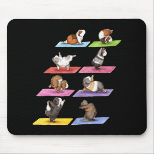 Tapis De Souris Drôle Guinée Cochon Yoga