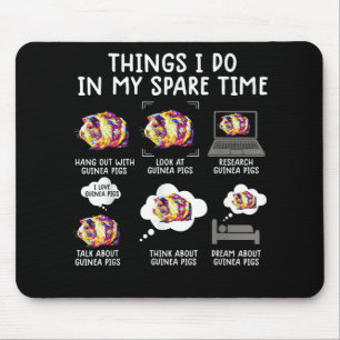 Tapis De Souris Drôle Guinéen Cochon Que Je Fais Dans Mon Temps 