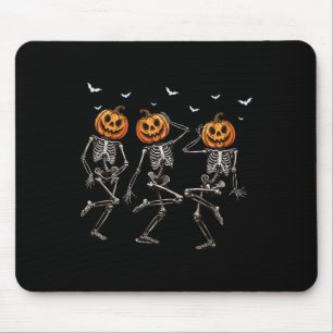 Tapis De Souris Drôle Halloween Citrouille Danser Skeleton Costume