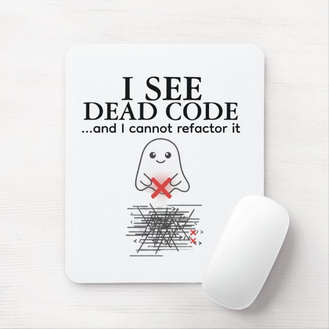 Tapis De Souris Drôle Je vois Dead Code Programmer Mouse Pad (Avec souris)