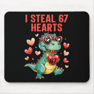 Tapis De Souris Drôle je vole 67 coeurs T-rex dinosaure valentin