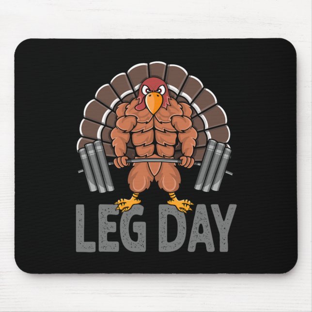 Tapis De Souris Drôle Jour de la Jambe Thanksgiving Turquie DeadLe (Devant)