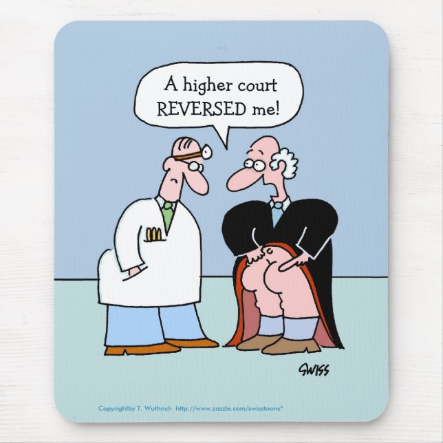Tapis De Souris Drôle juge et docteur en dessin pour avocats (Devant)