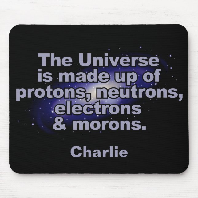 Tapis De Souris Drôle "L'Univers" nom personnalisé mousepad (Devant)