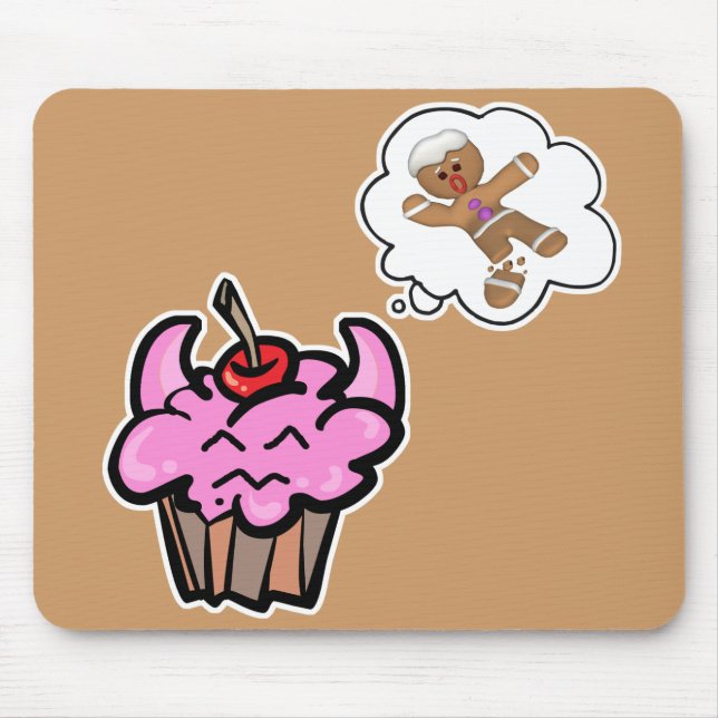 Tapis De Souris Drôle Malin Cookie Killer Cupcake (Devant)