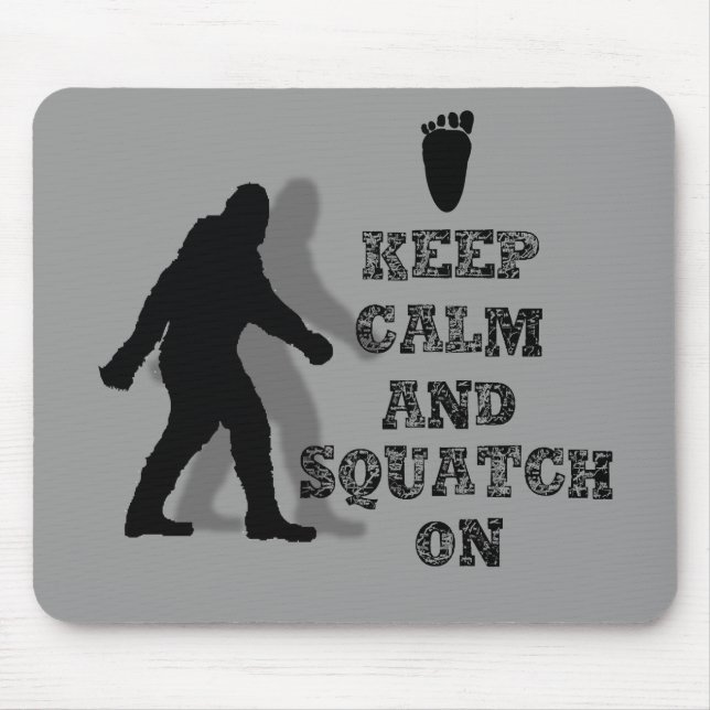 Tapis De Souris drôle nerdy geek gros pied sasquatatch (Devant)