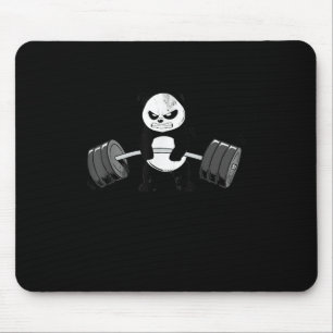 Tapis De Souris Drôle Panda Entraînement Kitten Gym Deadlift Puiss