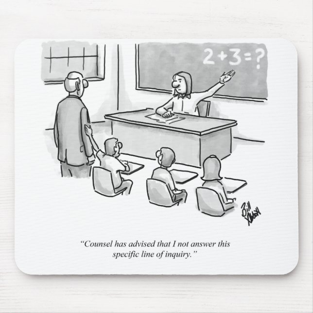Tapis De Souris Drôle Percentres Classroom Avocat Humour de dessin (Devant)