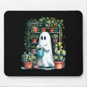 Tapis De Souris Drôle Plantes Fantôme Saison Éffrayante Trick Ou T