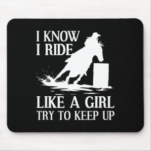 Tapis De Souris Drôle Rrel Racing Cadeau Pour Femmes Filles Horse 