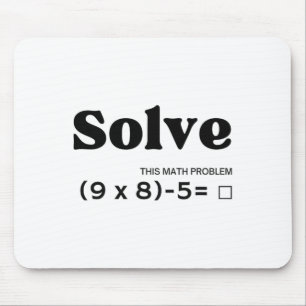 Tapis De Souris Drôle Six Sept 67 Mème Pemdas École Prof De Maths