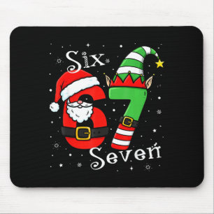 Tapis De Souris Drôle Six Sept 6 7 Mème Noël Père Noël Elfe Numéro