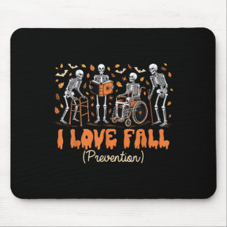 Tapis De Souris Drôle Skeleton I Love Fall Prevention Fall Physica