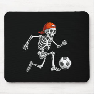 Tapis De Souris Drôle Skeleton Soccer Hommes Garçons Enfants Hallo