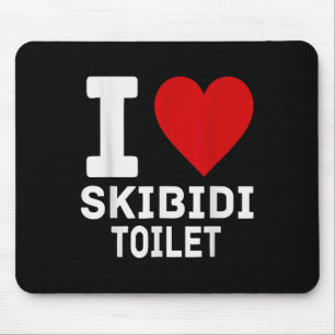 Tapis De Souris Drôle Skibidi Mème I Love Skibidi Toilet Pour Homm