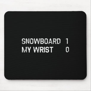 Tapis De Souris Drôle Snowboard Blessure Récupération Poignée