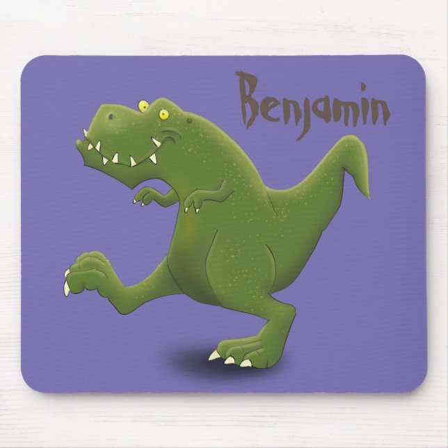 Tapis De Souris Drôle t rex dessin animé de dinosaure (Devant)