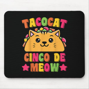 Tapis De Souris Drôle Taco Pun de chat Tacocat Cute Taco Lover Cin