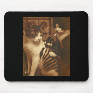 Tapis De Souris Drôle Tatouage Chat Mème Enked Kitty Humour Pour C
