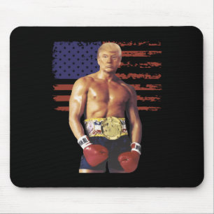Tapis De Souris Drôle Trump Rocky Boxer Meme Boxer Us Flag Patrio