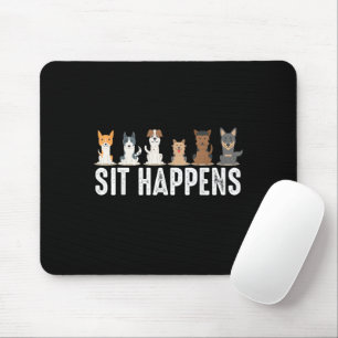Tapis De Souris Drôles d'incidents survenus Chiens cool assis