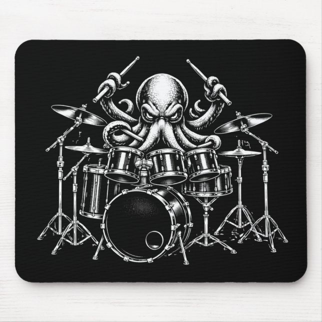 Tapis De Souris Drum Playing Octopus (Devant)
