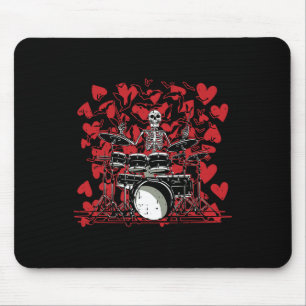 Tapis De Souris Drummer Valentines Day Rock N Roll Drum Music Love