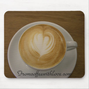 Tapis De Souris Du café avec amour Mousepad