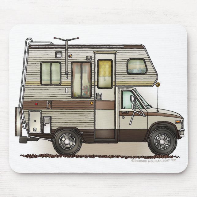 Tapis de souris du campeur rv de la classe C (Devant)