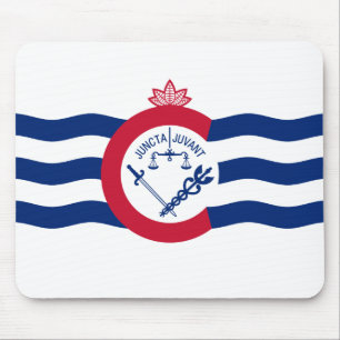 Tapis de souris du drapeau de Cincinnati, Ohio
