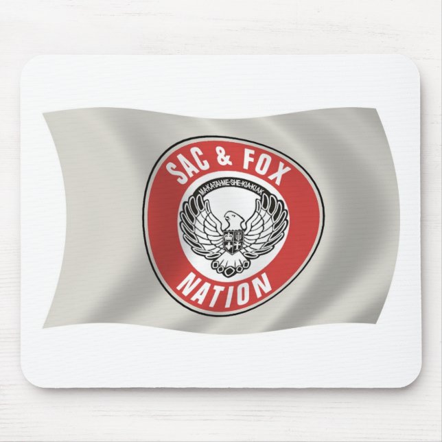 Tapis de souris du drapeau de la Nation Sac & Fox  (Devant)